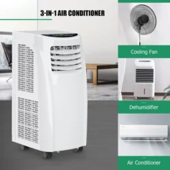 Costway 5500 BTU (8000BTU ASHRAE) Portable Air Conditioner & Dehumidifier Function Remote