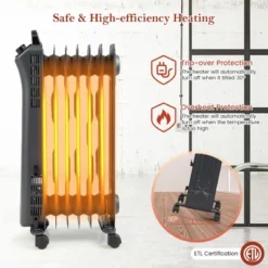 Costway 1500W Oil Filled Space Heater Electric Heater W/Adjustable Thermostat -Costway Sales Store GUEST b7e7c0f8 4835 45da 8b98 00286605fa65