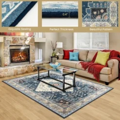 Costway Area Rugs 5'4'' X 6'7''5'4'' X 7'7'' Faux Wool Fabric Doormat Home Carpet Living Room Bedroom -Costway Sales Store GUEST b8ee7c9e d6b3 45e9 bbfd b89c2012a11d