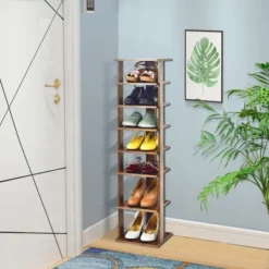 Costway 7-Tier Shoe Rack Free Standing Shelf Storage Tower Rustic Brown -Costway Sales Store GUEST b96f8c7d 3901 4d97 8591 c5c074d2a5f8