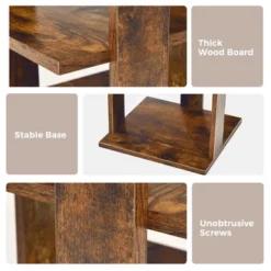 Costway 7-Tier Shoe Rack Free Standing Shelf Storage Tower Rustic Brown -Costway Sales Store GUEST bf126562 56c7 4b6c 8dc7 1cff76cf4121