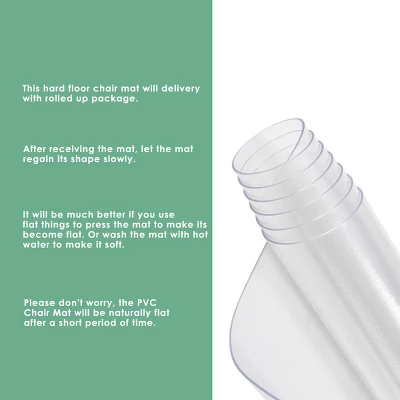 Costway 47'' X 47'' PVC Chair Floor Mat Home Office Protector For Home Office 3 Costway 47'' X 47'' PVC Chair Floor Mat Home Office Protector For Home Office - Image 3