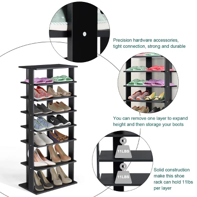 Patented 7-Tier Dual Shoe Rack Practical Free Standing Shelves Storage Shelves Concise 7 Patented 7-Tier Dual Shoe Rack Practical Free Standing Shelves Storage Shelves Concise - Image 7