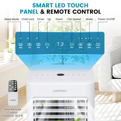 Costway 10000 BTU Portable Air Conditioner 4-in-1 AC With Cool Fan Humidifier Sleep Mode 3 Costway 10000 BTU Portable Air Conditioner 4-in-1 AC With Cool Fan Humidifier Sleep Mode - Image 3