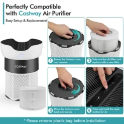 Costway 2 Pack Air Purifier Replacement Filter 3-in-1 H13 True HEPA For Dust Smoke Home -Costway Sales Store GUEST c64dbc16 f58b 4a93 b2bb 28c92453e28e