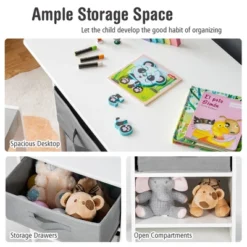 Babyjoy Kids Art Play Wood Table And 2 Chairs Set W/ Storage Baskets Puzzle -Costway Sales Store GUEST c72c06c3 5f8e 4634 a161 e0706db17340