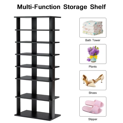 Patented 7-Tier Dual Shoe Rack Practical Free Standing Shelves Storage Shelves Concise 6 Patented 7-Tier Dual Shoe Rack Practical Free Standing Shelves Storage Shelves Concise - Image 6
