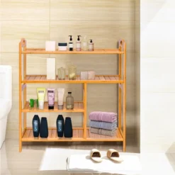 Costway 4 Tier Multifunction Bamboo Shoe Rack Boot Tower Shelf Storage Organizer Stand -Costway Sales Store GUEST c7c1f7b7 f7a7 4c04 8d02 e40960280e79