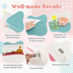 Costway 3-Piece Kids Table And Chair Set Toddler Activity Study Desk With Building Blocks -Costway Sales Store GUEST c8980cb9 9fb5 4937 99de 07e659170118