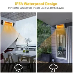 Costway 1500W Wall-Mounted Infrared Patio Heater Outdoor Indoor W/ Remote Control -Costway Sales Store GUEST ca782088 89a5 4350 8279 7d564b301565