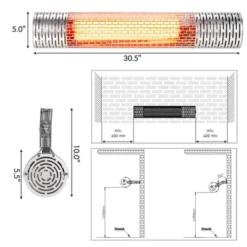 Costway 1500W Wall-Mounted Infrared Heater Indoor & Outdoor Electric Heater With Remote -Costway Sales Store GUEST cc7284c9 0244 4509 9357 5599d2166ee4