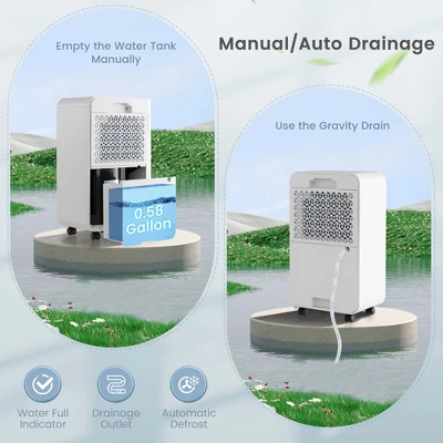 Costway Dehumidifier For Home Basement Portable 32 Pints With Sleep Mode Up To 2500 Sq. Ft 5 Costway Dehumidifier For Home Basement Portable 32 Pints With Sleep Mode Up To 2500 Sq. Ft - Image 5