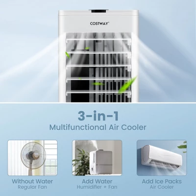 Costway Evaporative Air Cooler Fan Portable Oscillating Swamp With 3 Speeds Modes Remote 1 Costway Evaporative Air Cooler Fan Portable Oscillating Swamp With 3 Speeds Modes Remote