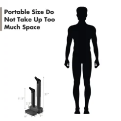 Costway Sales Store 30 Costway 2-Shoe Electric Shoe Dryer Warmer Portable Adjustable Boots Socks Gray