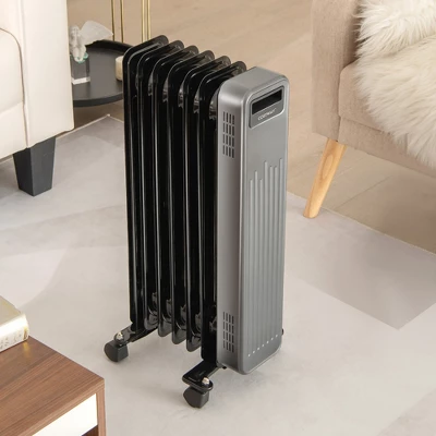 Costway 1500W Oil-Filled Radiator Heater Portable Electric Space Heater 3 Heat Settings 3 Costway 1500W Oil-Filled Radiator Heater Portable Electric Space Heater 3 Heat Settings - Image 3