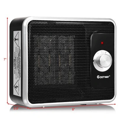 Costway 1200W Portable Electric PTC Space Heater Safety Shut-Off Tilt Protection Office 6 Costway 1200W Portable Electric PTC Space Heater Safety Shut-Off Tilt Protection Office - Image 6