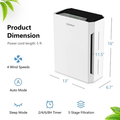 Costway Air Purifier Filter Replacement 3-in-1 H13 True HEPA & Activated Carbon Filter 6 Costway Air Purifier Filter Replacement 3-in-1 H13 True HEPA & Activated Carbon Filter - Image 6