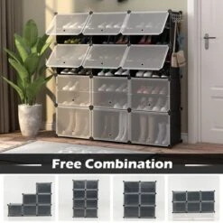 Costway Portable Shoe Rack Organizer 12-Cube 48 Pair Shoe Shelf Storage Cabinet W/Hook 14 Costway Portable Shoe Rack Organizer 12-Cube 48 Pair Shoe Shelf Storage Cabinet W/Hook -Costway Sales Store GUEST d53a2dd0 3dae 4add a85f 8f3153ce9a38