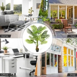 Costway 4.3Ft Artificial Phoenix Palm Tree Plant For Indoor Home Office Store -Costway Sales Store GUEST d6b656c7 8177 456a 8b7c 0217586dc417