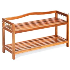 Costway 2-Tier Wood Shoe Rack Freestanding Shoe Storage Organizer Heavy-duty -Costway Sales Store GUEST d73efdab 84ed 4c7f bc8f 2265c1505259