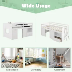 Costway Twin Size Low Loft Bed With Storage Drawer Activity Center Solid Wood Bed Frame 15 Costway Twin Size Low Loft Bed With Storage Drawer Activity Center Solid Wood Bed Frame -Costway Sales Store GUEST d8f55635 365c 4988 8c20 7d456e2dd844