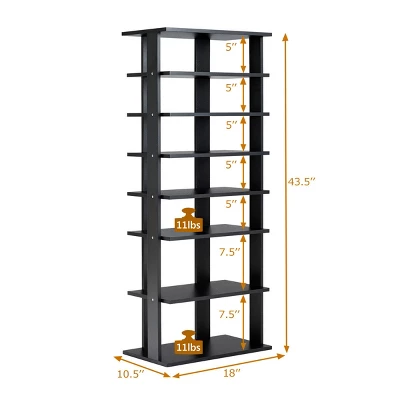 Patented 7-Tier Dual Shoe Rack Practical Free Standing Shelves Storage Shelves Concise 1 Patented 7-Tier Dual Shoe Rack Practical Free Standing Shelves Storage Shelves Concise