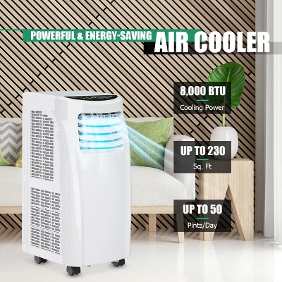 Costway 8000BTU Air Conditioner & Dehumidifier Portable Air Conditioner 5500 BTU (8000BTU ASHRAE) 3 Costway 8000BTU Air Conditioner & Dehumidifier Portable Air Conditioner 5500 BTU (8000BTU ASHRAE) - Image 3