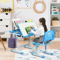 Costway Height Adjustable Kids Desk Chair Set Study Drawing W/Lamp & Bookstand -Costway Sales Store GUEST e7d2a336 971d 4305 b13d f5dfa3e1972d