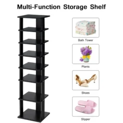 Costway Wooden Shoes Storage Stand 7 Tiers Shoe Rack Organizer Multi-shoe Rack Shoebox Black -Costway Sales Store GUEST ed9e0685 5e80 4da1 85ed efdc0eb52a84