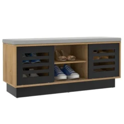 Costway Shoe Storage Bench With Cushion Shoe Storage Organizer Shoe Rack Entryway Grey/Natural -Costway Sales Store GUEST ede9fbf9 21e0 43eb b0fc d87927a31c1f