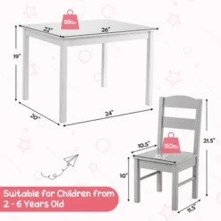 Costway Kids 5 Piece Table & Chair Set Wooden Children Activity Playroom Furniture Gift 11 Costway Kids 5 Piece Table & Chair Set Wooden Children Activity Playroom Furniture Gift -Costway Sales Store GUEST f535b6e0 f7c8 4a71 89a9 b5bbb021b779