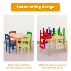 Costway Kids 5 Piece Table Chair Set Pine Wood Multicolor Children Play Room Furniture 15 Costway Kids 5 Piece Table Chair Set Pine Wood Multicolor Children Play Room Furniture -Costway Sales Store GUEST f66ffaa8 a015 4a48 9401 5addfef51a83